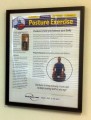 A professional educational poster for your office explaining the benefits of posture exercise.